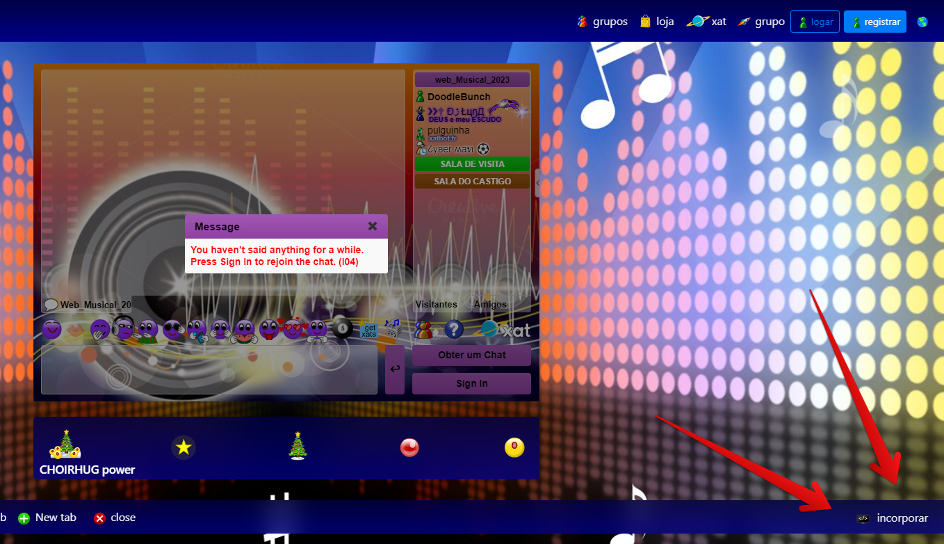 Como utilizar o Xat no template moderno para site webtv. Base de